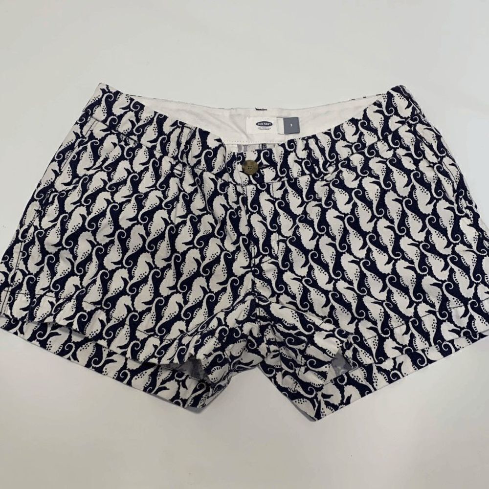 Old Navy Navy White Seahorse Chino Short